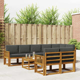 Outdoor Sofa Set 9 pcs Natural and Anthracite