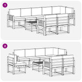 Outdoor Sofa Set 9 pcs Natural and Anthracite - Extra Image