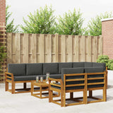 Outdoor Sofa Set 9 pcs Natural and Anthracite