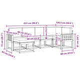 Outdoor Sofa Set with Cushion 6 pcs Natural and Anthracite - Extra Image