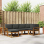 Outdoor Sofa Set 6 pcs 6-Seaters Natural and Anthracite