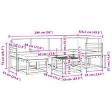 Outdoor Sofa Set with Cushion 7 pcs Natural and Anthracite - Extra Image