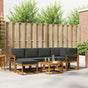 Outdoor Sofa Set 7 pcs 6-Seaters Natural and Anthracite