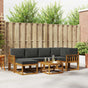 Outdoor Sofa Set 7 pcs 6-Seaters Natural and Anthracite