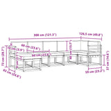 Outdoor Sofa Set with Cushion 7 pcs Natural and Anthracite - Extra Image