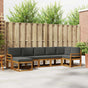 Outdoor Sofa Set 7 pcs Natural and Anthracite