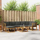 Outdoor Sofa Set with Cushion 8 pcs Natural and Anthracite
