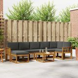 Outdoor Sofa Set with Cushion 8 pcs Natural and Anthracite