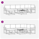 Outdoor Sofa Set with Cushion 8 pcs Natural and Anthracite