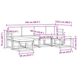 Outdoor Sofa Set 6 pcs Natural and Anthracite Engineered Wood