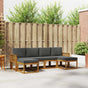 Outdoor Sofa Set 6 pcs 6-Seaters Natural and Anthracite