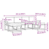 Outdoor Sofa Set with Cushion 6 pcs Natural and Anthracite