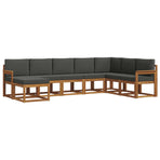 Outdoor Sofa Set 8 pcs 8-Seaters Natural and Anthracite