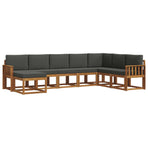 Outdoor Sofa Set 8 pcs 8-Seaters Natural and Anthracite