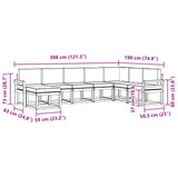Outdoor Sofa Set with Cushion 8 pcs Natural and Anthracite - Extra Image