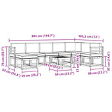 Outdoor Sofa Set with Cushion 9 pcs Natural and Anthracite - Extra Image