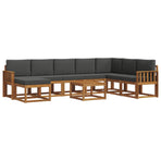 Outdoor Sofa Set 9 pcs Natural and Anthracite