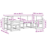 Outdoor Sofa Set 6 pcs Natural and Anthracite - Extra Image