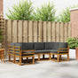 Outdoor Sofa Set 6 pcs Natural and Anthracite