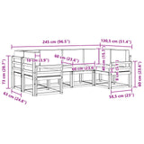 Outdoor Sofa Set 6 pcs Natural and Anthracite - Extra Image