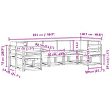Outdoor Sofa Set 7 pcs Natural and Anthracite