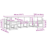 Outdoor Sofa Set 7 pcs Natural and Anthracite