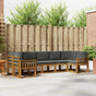 Outdoor Sofa Set 7 pcs Natural and Anthracite