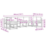 Outdoor Sofa Set 7 pcs Natural and Anthracite - Extra Image