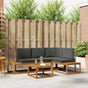 5 pcs Outdoor Sofa Set Solid Acacia Wood and Polyester
