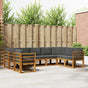 Outdoor Sofa Set 9 pcs Natural and Anthracite