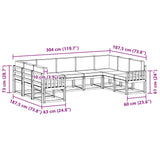 Outdoor Sofa Set with Cushion 9 pcs Natural and Anthracite - Extra Image