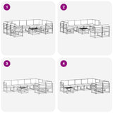 Outdoor Sofa Set with Cushion 10 pcs Natural and Anthracite - Low Angle
