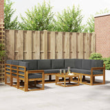 Outdoor Sofa Set with Cushion 10 pcs Natural and Anthracite