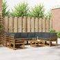 Outdoor Sofa Set 10 pcs Natural and Anthracite