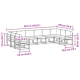 Outdoor Sofa Set with Cushion 10 pcs Natural and Anthracite - Extra Image