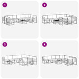 Outdoor Sofa Set with Cushion 11 pcs Natural and Anthracite - Low Angle
