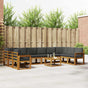 Outdoor Sofa Set 11 pcs Natural and Anthracite