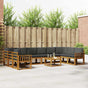 Outdoor Sofa Set 11 pcs Natural and Anthracite
