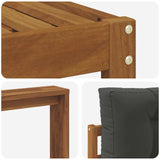 Outdoor Sofa Set with Cushion 5 pcs Natural and Anthracite