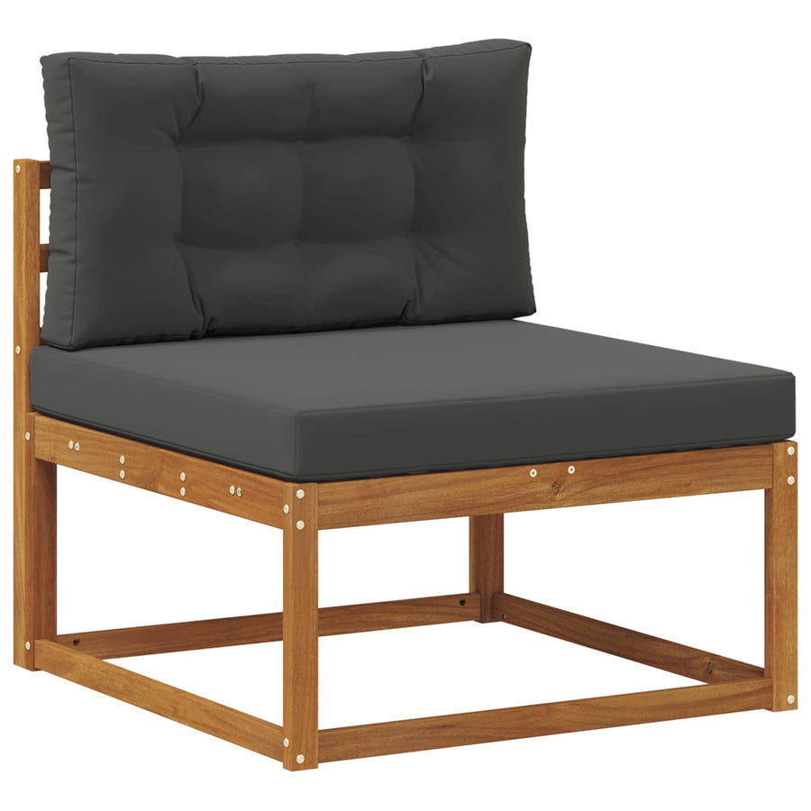 Outdoor Sofa Set 5 pcs 4-Seaters Natural and Anthracite