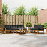 Outdoor Sofa Set with Cushion 6 pcs Natural and Anthracite