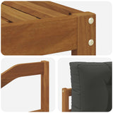 Outdoor Sofa Set with Cushion 7 pcs Natural and Anthracite - Rear View