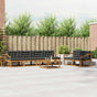 Outdoor Sofa Set 7 pcs 6-Seaters Natural and Anthracite