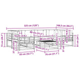 Outdoor Sofa Set with Cushion 7 pcs Natural and Anthracite - Extra Image