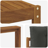 Outdoor Sofa Set with Cushion 8 pcs Natural and Anthracite