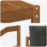 Outdoor Sofa Set with Cushion 8 pcs Natural and Anthracite