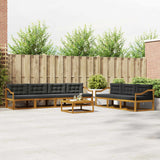 Outdoor Sofa Set with Cushion 8 pcs Natural and Anthracite
