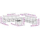 Outdoor Sofa Set with Cushion 9 pcs Natural and Anthracite - Extra Image