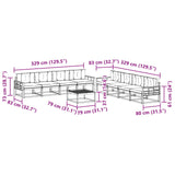 Outdoor Sofa Set with Cushion 9 pcs Natural and Anthracite - Extra Image