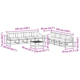 Outdoor Sofa Set with Cushion 9 pcs Natural and Anthracite